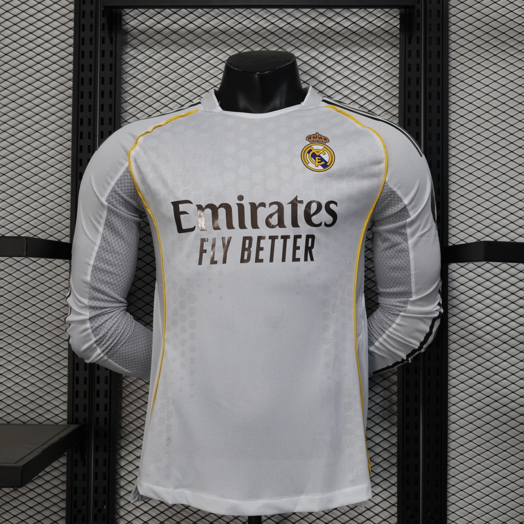 25/26 Maillot Real Madrid Domicile player Manches Longues