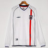 2002 Maillot  Angleterre Domicile Retro Manches Longues