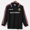 1998-1999 Manchester United Extérieur maillot Retro Manches Longues