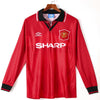 1994-1996 Manchester United Domicile maillot Retro Manches Longues
