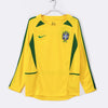 2002 Maillot  Brésil Domicile Rétro  Manches Longues