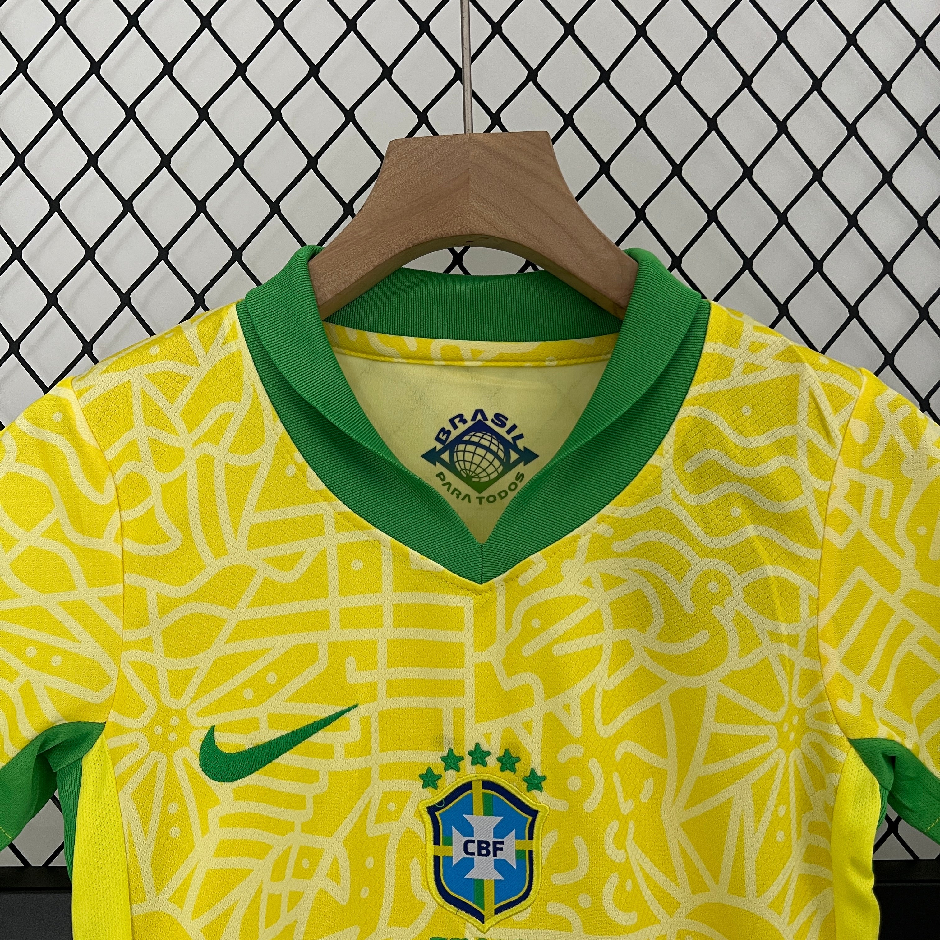 Brazil 2024 Home Jersey Kids