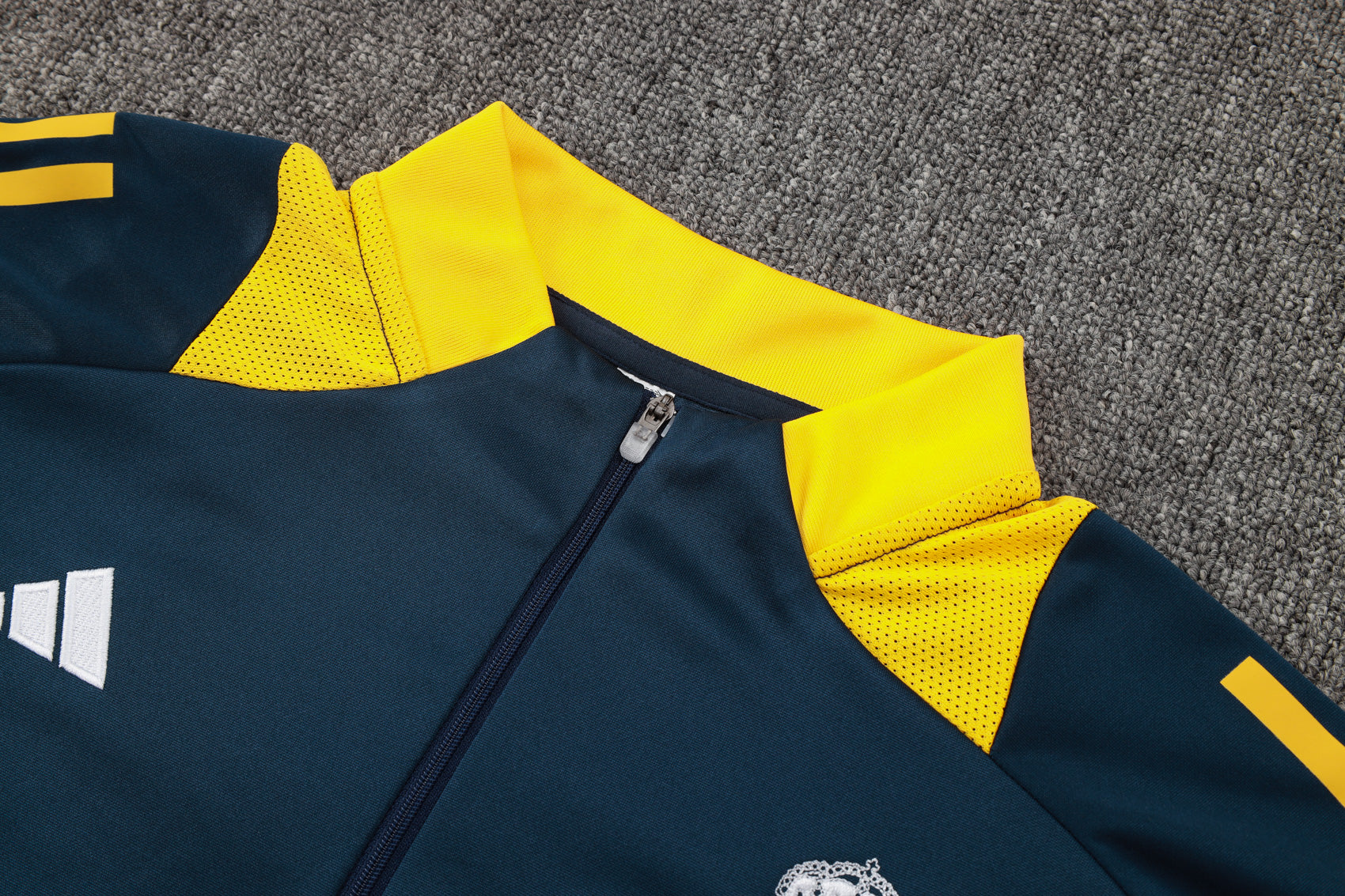 Real Madrid Dark Blue and Yellow Tracksuit