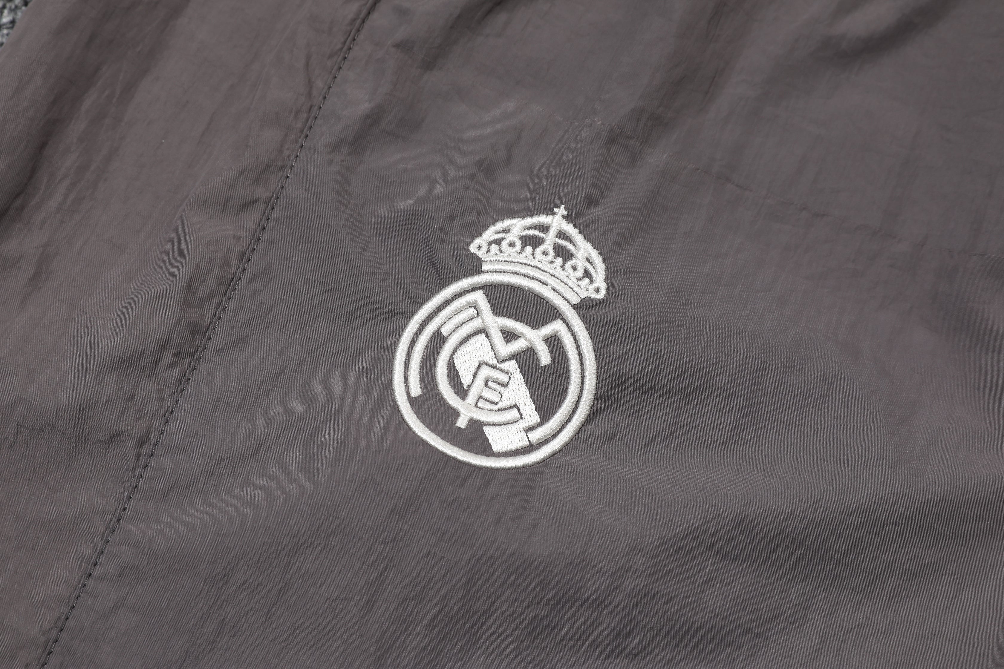 Real Madrid Gray and White Tracksuit