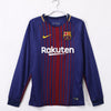 2017-2018 Maillot Barcelone Domicile Rétro  Manches Longues
